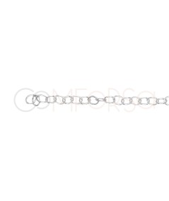 Bracelet 3 losanges avec zircones 16 + 4 cm argent 925