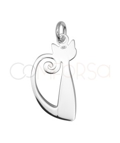 Pendentif Milo le chat 10,3 x 20 mm argent 925