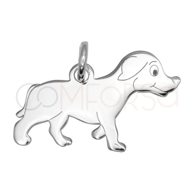 Pendentif chien 19,6 x 11,5 mm argent 925