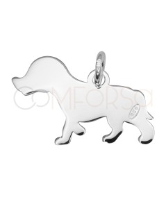 Pendentif chien 19,6 x 11,5 mm argent 925