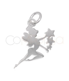 Pendentif fée Kendra avec des étoiles 10 x 18 mm argent 925