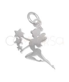 Pendentif fée Kendra avec des étoiles 10 x 18 mm argent 925