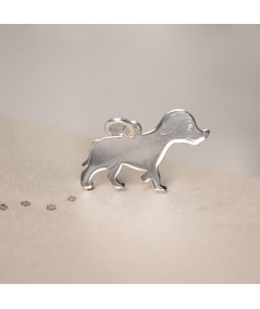 Pendentif chien 19,6 x 11,5 mm argent 925