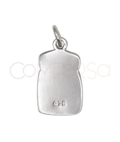 Pendentif bocal avec cœurs 10 x 15 mm en argent 925