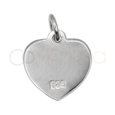 Pendentif cœur Bélier en émail Rouge 11 mm argent 925