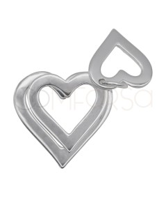 Pendentif trois cœurs lisses argent 925