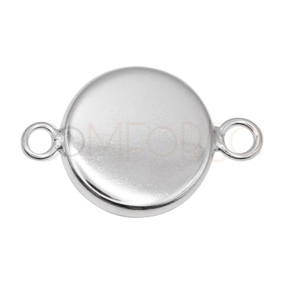 Serti rond avec biseau 12 mm argent 925