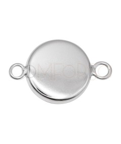 Serti rond avec biseau 12 mm argent 925