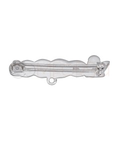 Épingle sculptée et ange penseur 33 x 6 mm argent 925