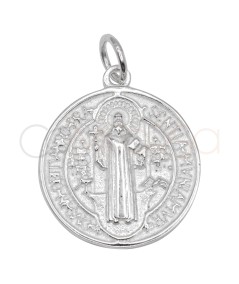 Médaille saint Benoît 18 mm argent 925