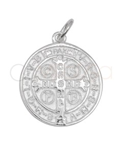 Médaille saint Benoît 18 mm argent 925