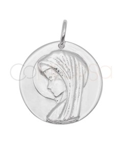 Médaille Vierge Enfant 14,5 mm argent 925