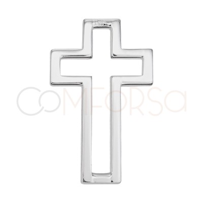 Intercalaire Croix ajourée 21 x 13 mm argent 925