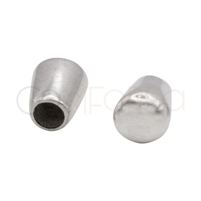 Tubo terminal gota 4.4 x 6 mm Plata 925