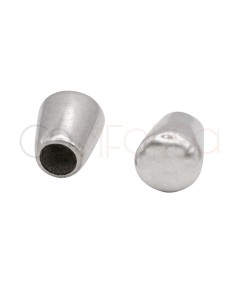 Tubo terminal gota 4.4 x 6 mm Plata 925