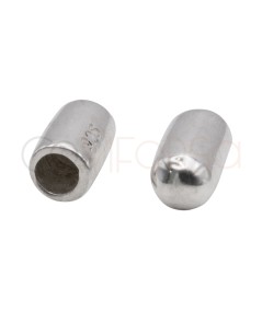 Embout tube arrondi 3 x 6 mm argent 925