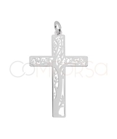 Pendentif Croix avec Arbre de vie 20 x 30 mm argent 925