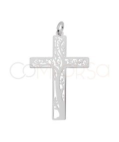 Pendentif Croix avec Arbre de vie 20 x 30 mm argent 925