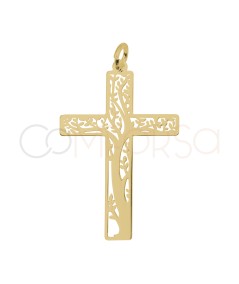 Pendentif Croix avec Arbre de vie 20 x 30 mm argent 925