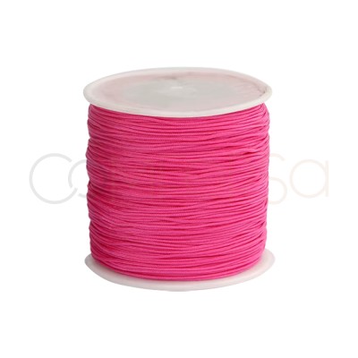 Nylon tressé rose vif 0,8 mm