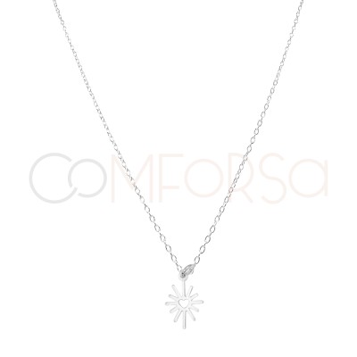 Collier étoile Polaire et cœur argent 925