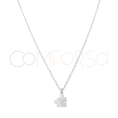 Collier puzzle d’amour argent 925