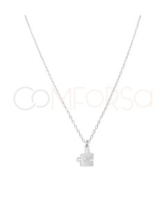 Collier puzzle d’amour argent 925