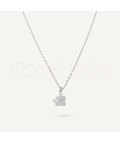 Collier puzzle d’amour argent 925