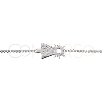 Bracelet "Virgen del Pilar" 17 x 3 cm argent 925