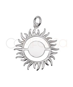 Pendentif soleil pour coller 21 mm argent 925