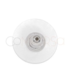Poussette avec disque 12 mm argent 925