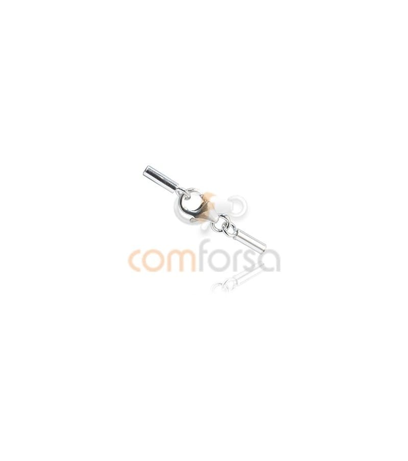 Fermoir mousqueton attache lacet 6 x 1.6mm argent 925