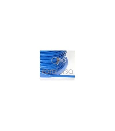 Cuir 3 mm bleu mer Qualité standar