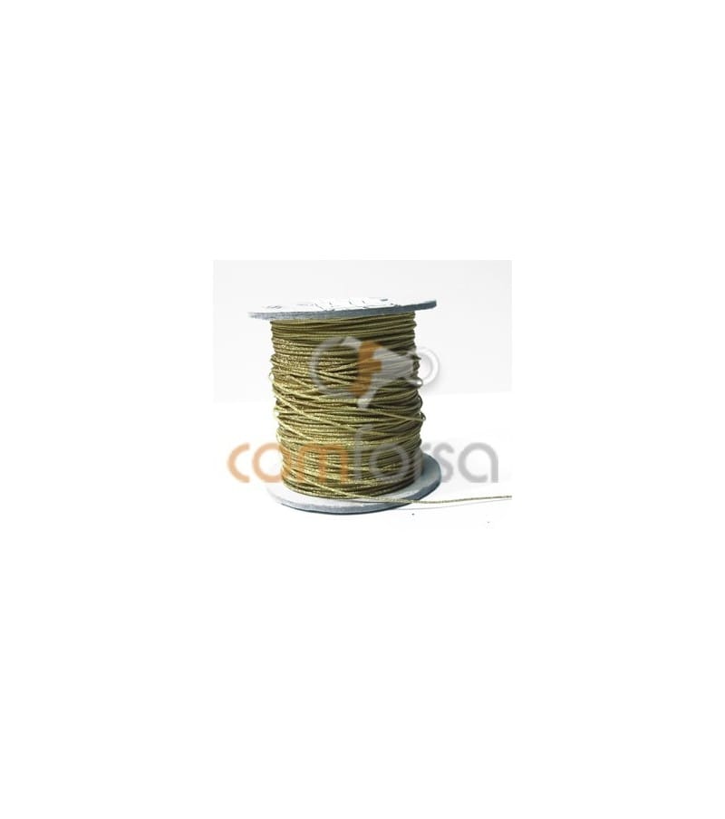 Cordon soie japonaise dorée 1 mm(mètres)