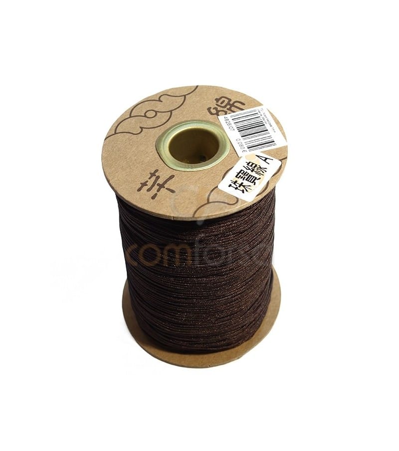 Nylon tressé 0,8 mm marron 