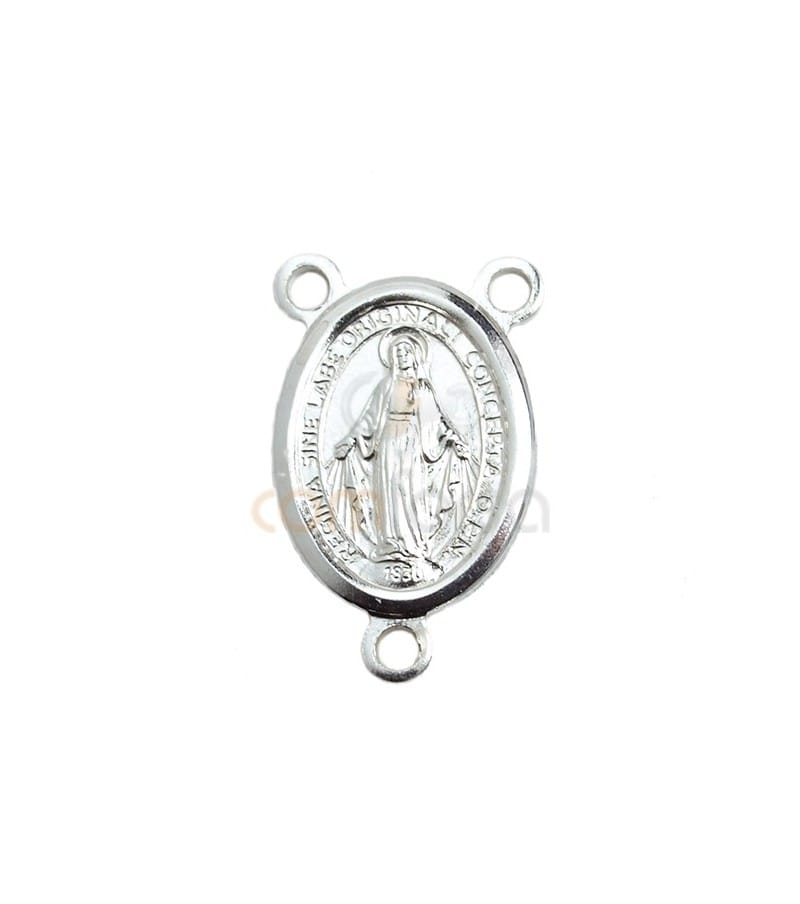 Pendentif Vierge Miraculeuse 3 anneaux 9 x 14 mm argent 925
