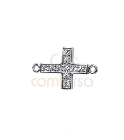 Intercalaire croix 17.5 x 10.5 mm Argent 925ml