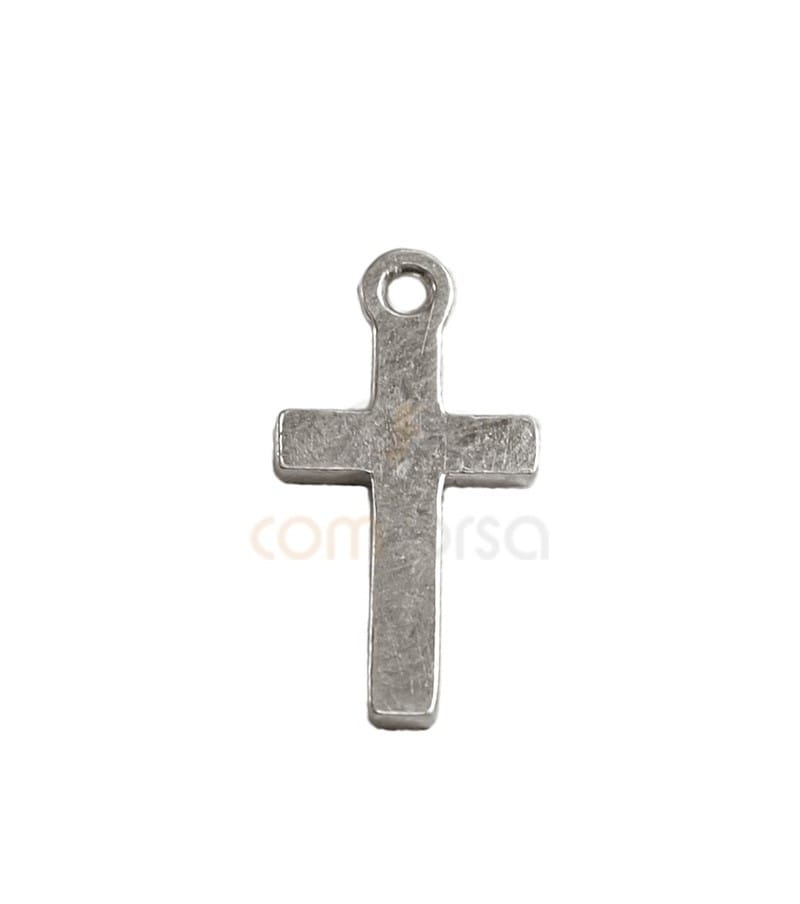 Pendentif croix 7 x 14 mm argent