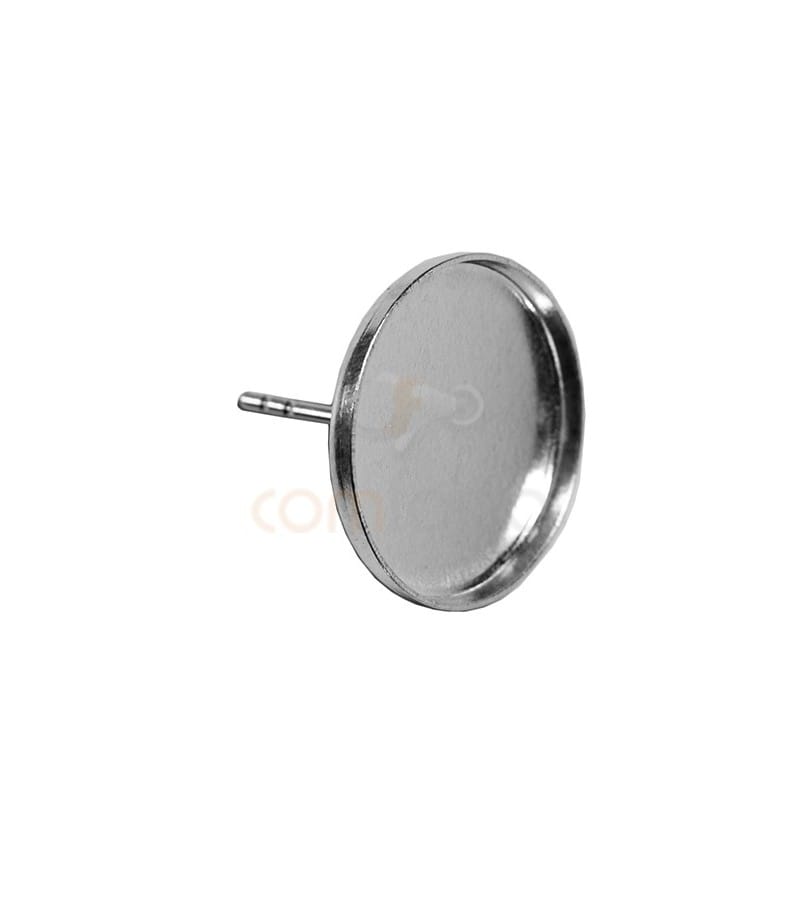 Clous d´oreille pour cabochon 15 mm argent 925