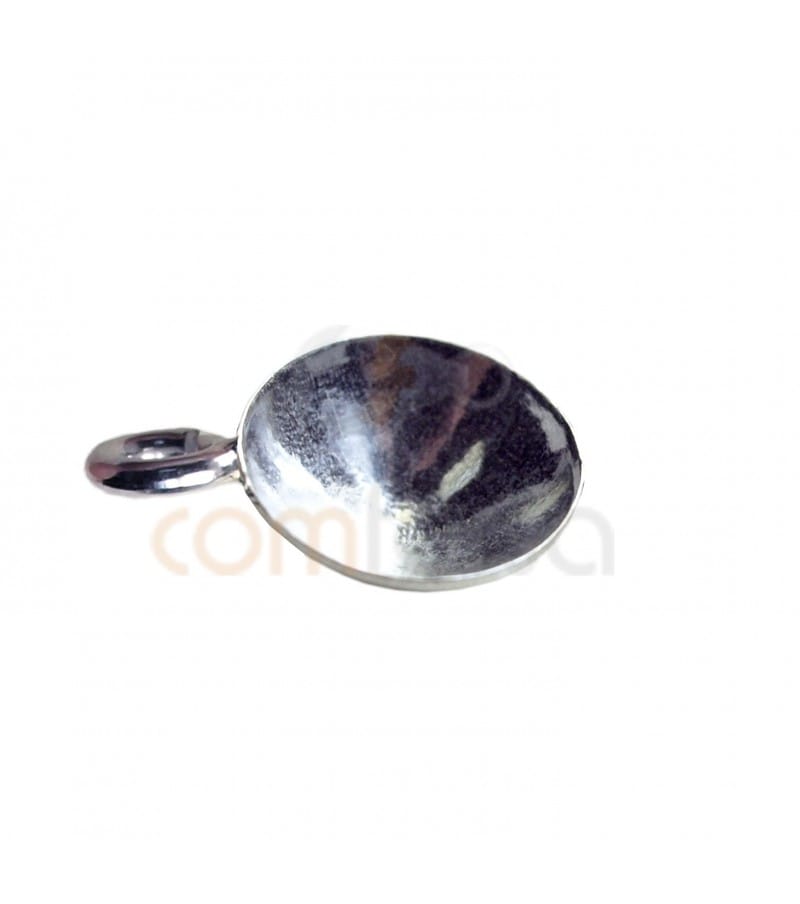 Serti pendentif pour cabochon rivoli 12 mm argent 925 ml