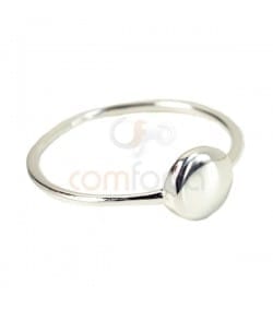 Bague Disque 6.5 mm argent 925